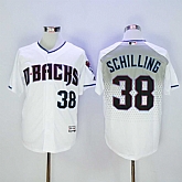 Diamondbacks 38 Curt Schilling White Teal Flexbase Jersey Sguo,baseball caps,new era cap wholesale,wholesale hats
